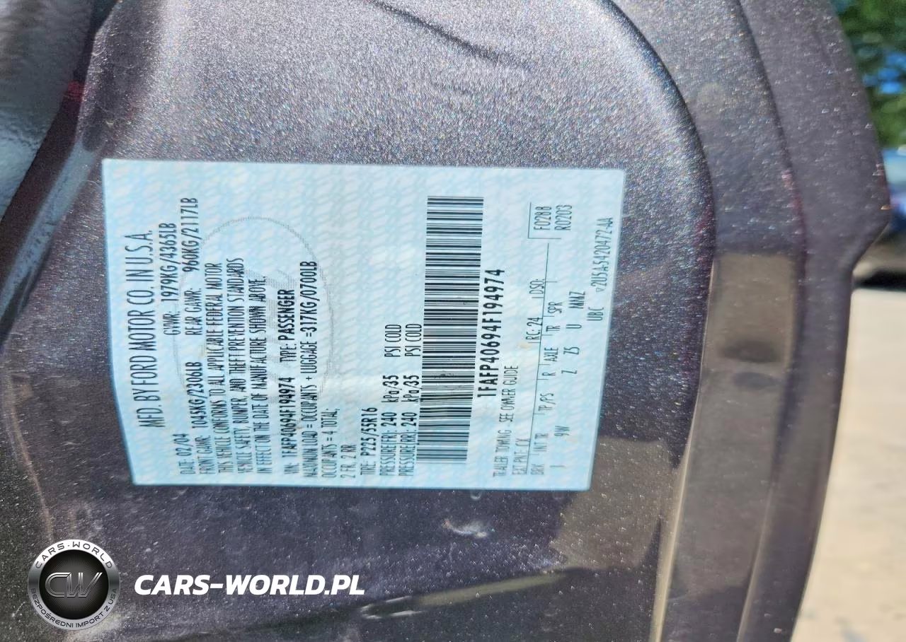 2004 Ford Mustang VIN:1FAFP40694F194974 - 12