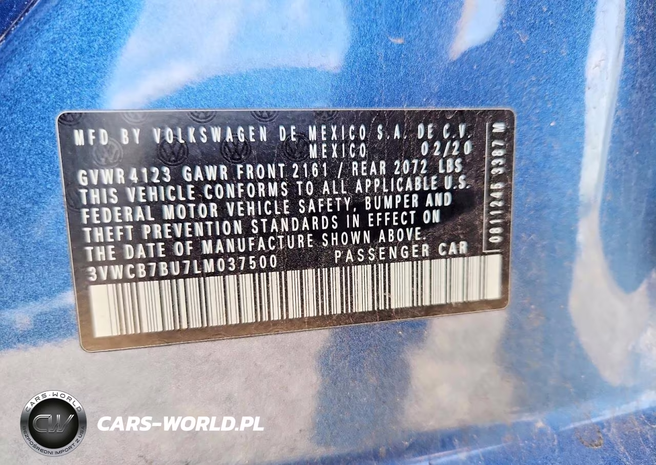 2020 Volkswagen Jetta S VIN:3VWCB7BU7LM037500 - 12