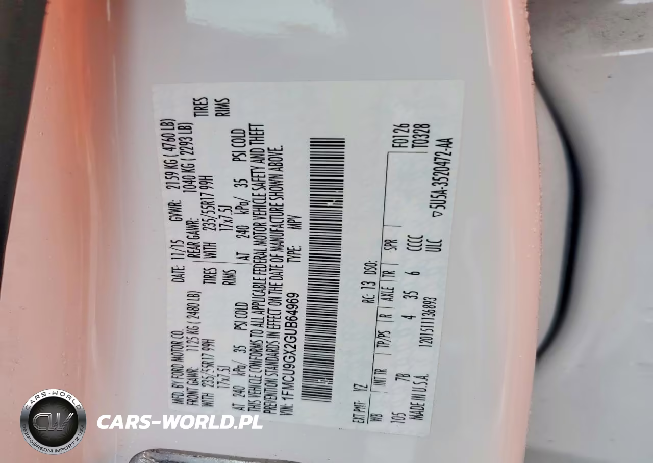 2016 Ford Escape Se VIN:1FMCU9GX2GUB64969 - 13
