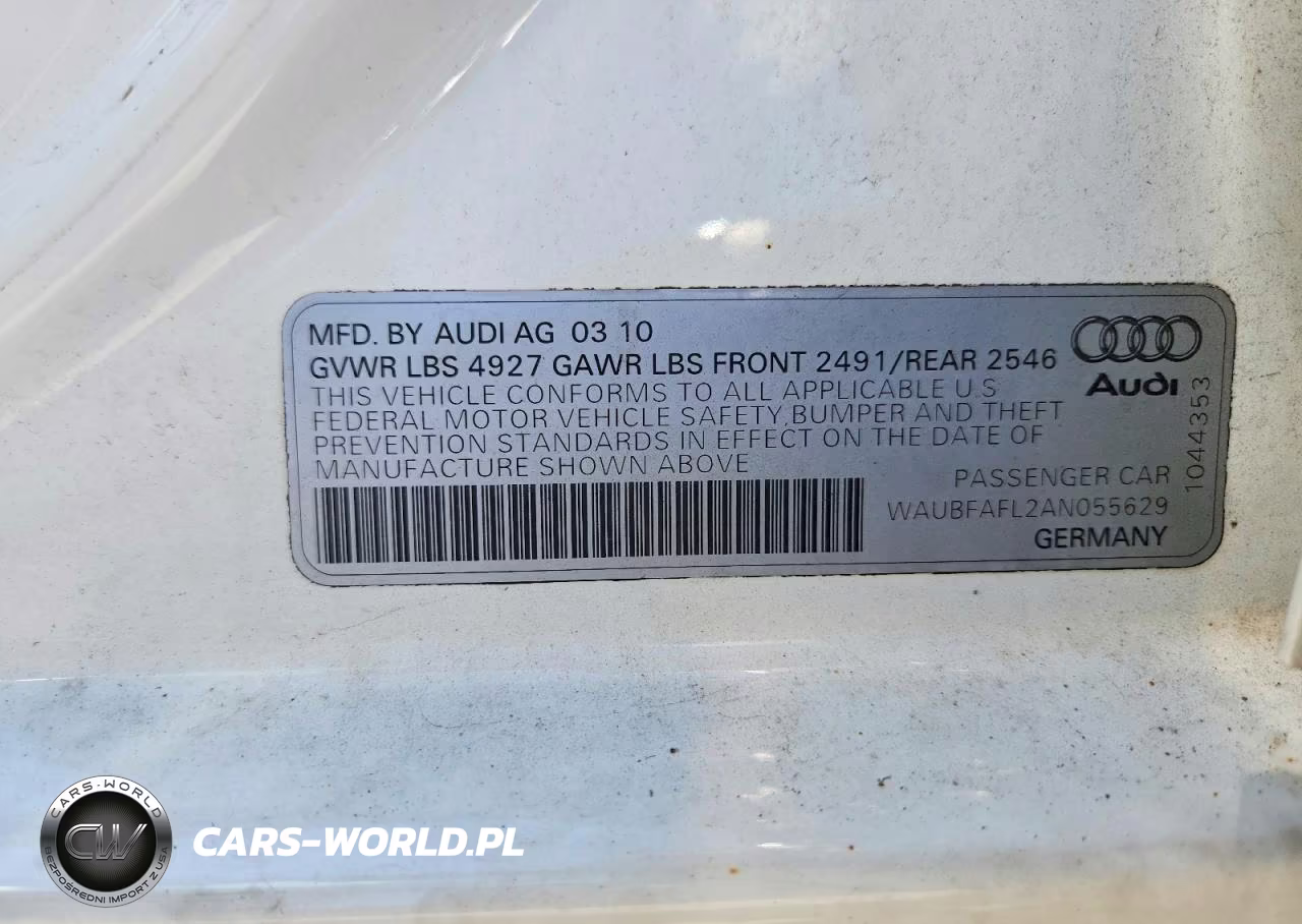 2010 Audi A4 Premium VIN:WAUBFAFL2AN055629 - 12