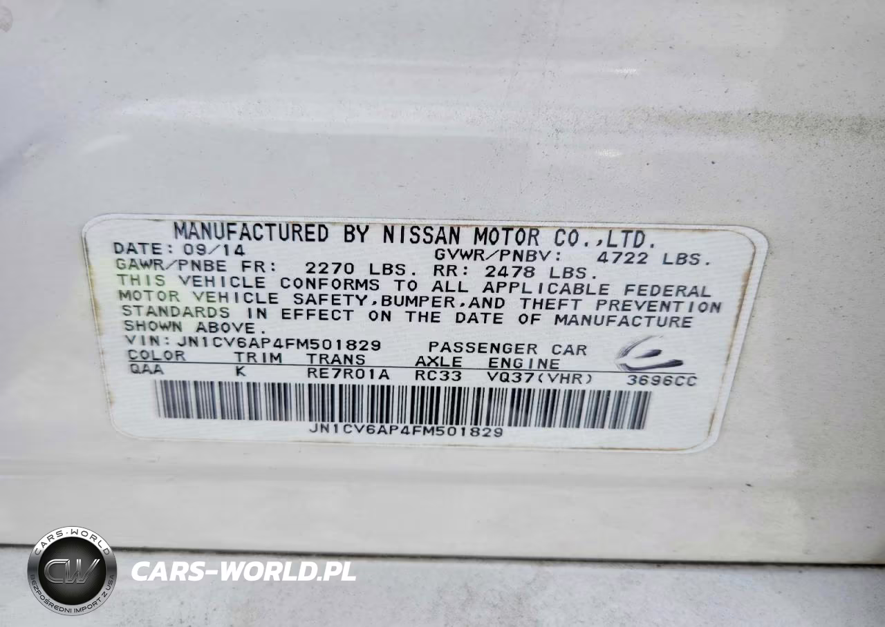 2015 Infiniti Q40 Base VIN:JN1CV6AP4FM501829 - 12