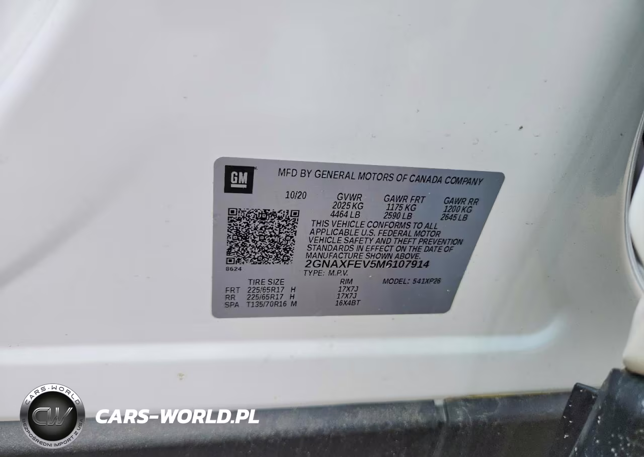 2021 Chevrolet Equinox VIN:2GNAXFEV5M6107914 - 14