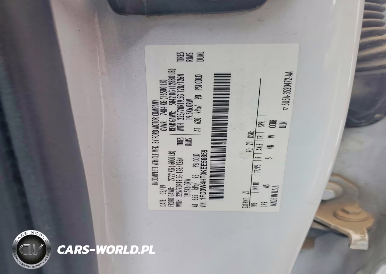 2019 Ford F450 Super Duty VIN:1FD0W4HT0KEE56859 - 12