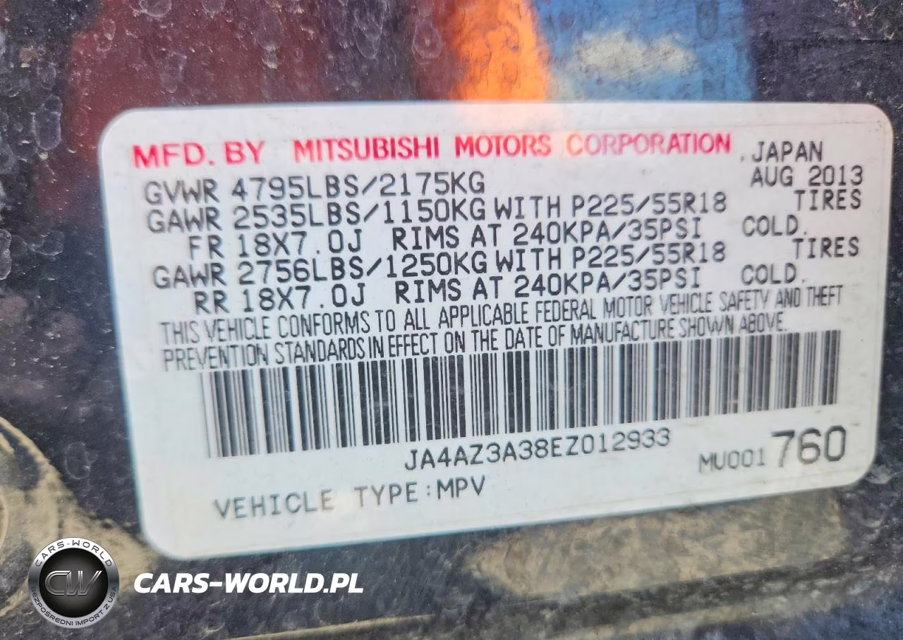2014 Mitsubishi Outlander Se VIN:JA4AZ3A38EZ012933 - 13