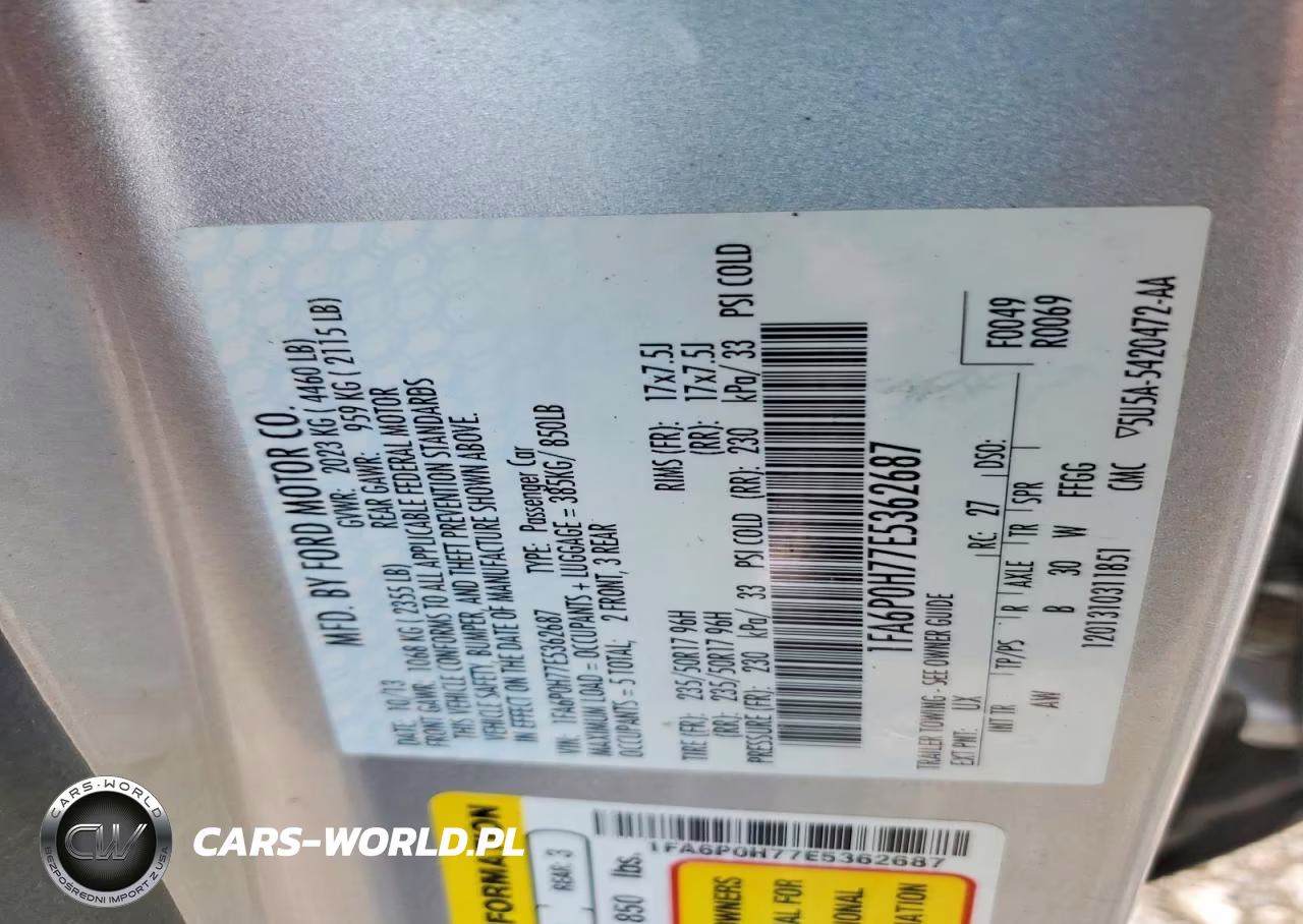 2014 Ford Fusion Se VIN:1FA6P0H77E5362687 - 12