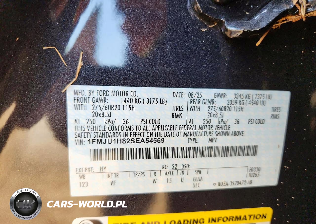 2025 Ford Expedition Active VIN:1FMJU1H82SEA54569 - 14