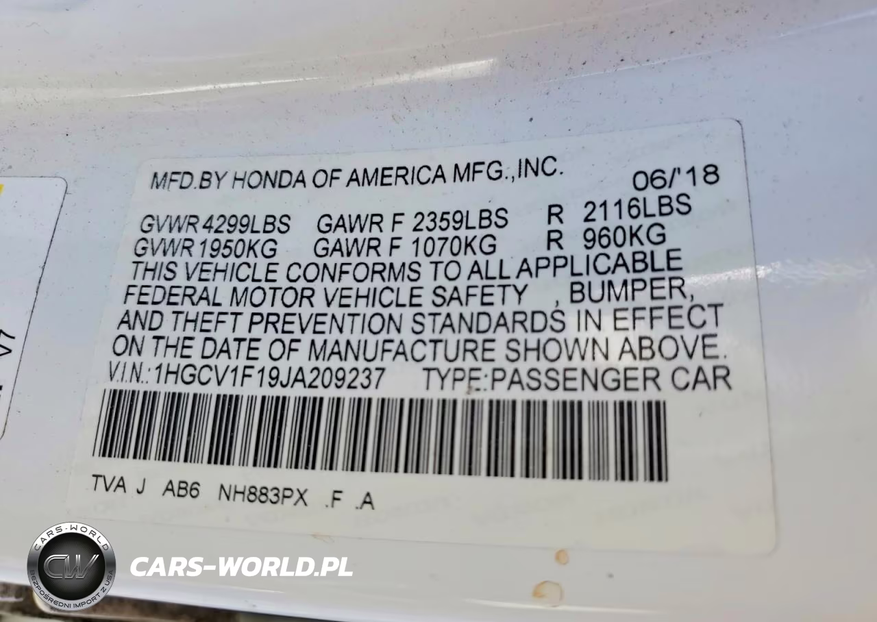 2018 Honda Accord Lx VIN:1HGCV1F19JA209237 - 13