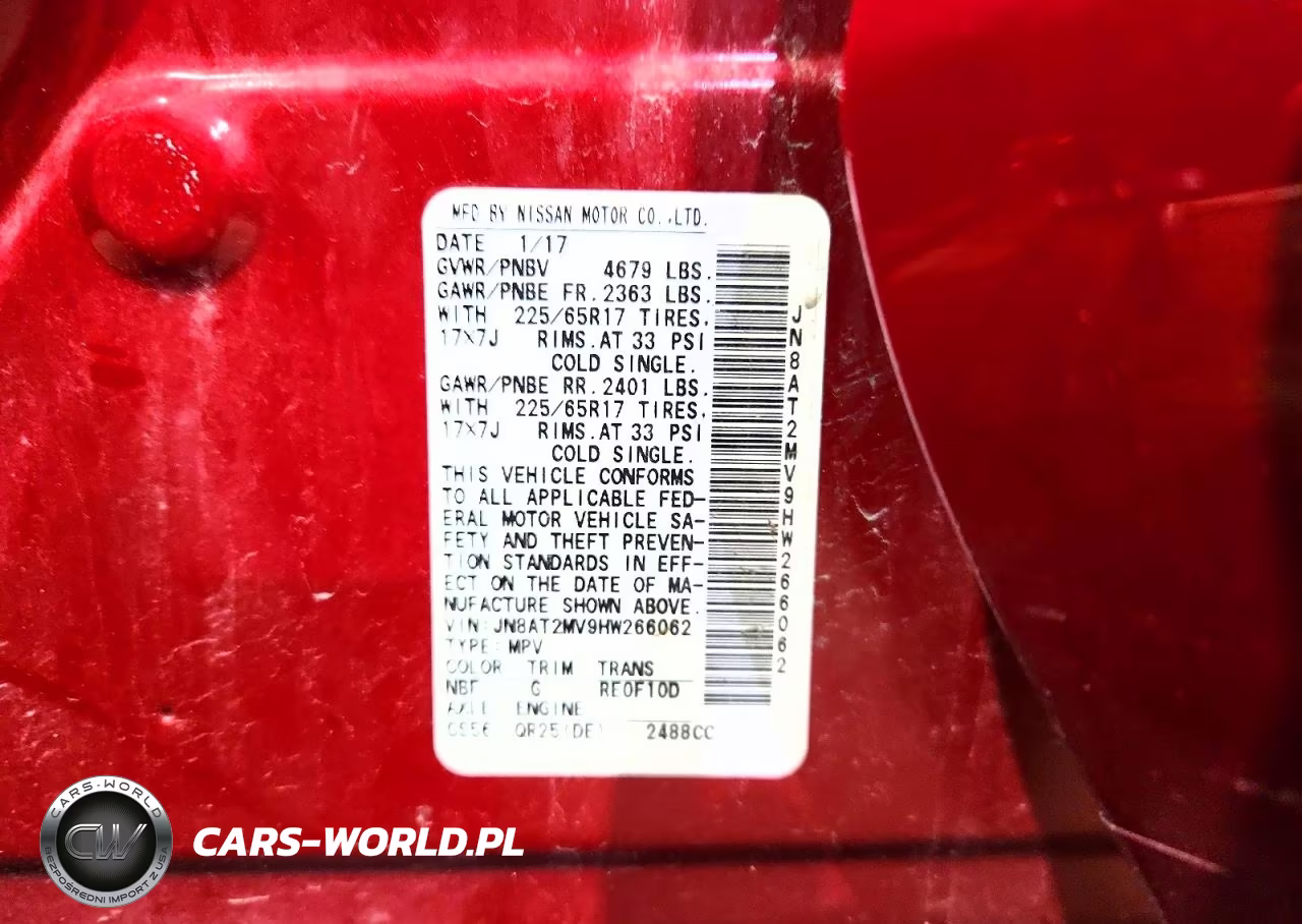 2017 Nissan Rogue Sv VIN:JN8AT2MV9HW266062 - 14