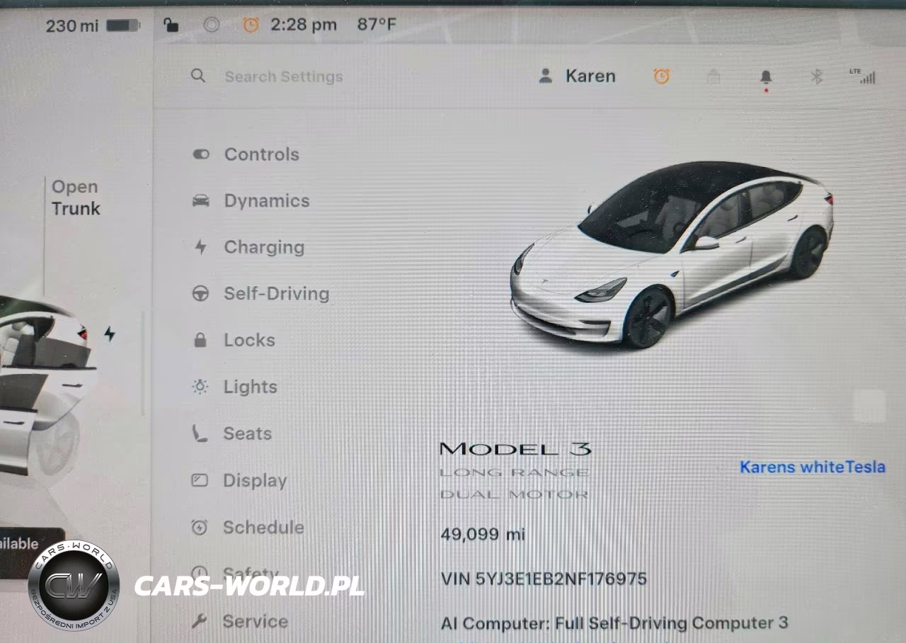 2022 Tesla Model 3 VIN:5YJ3E1EB2NF176975 - 9