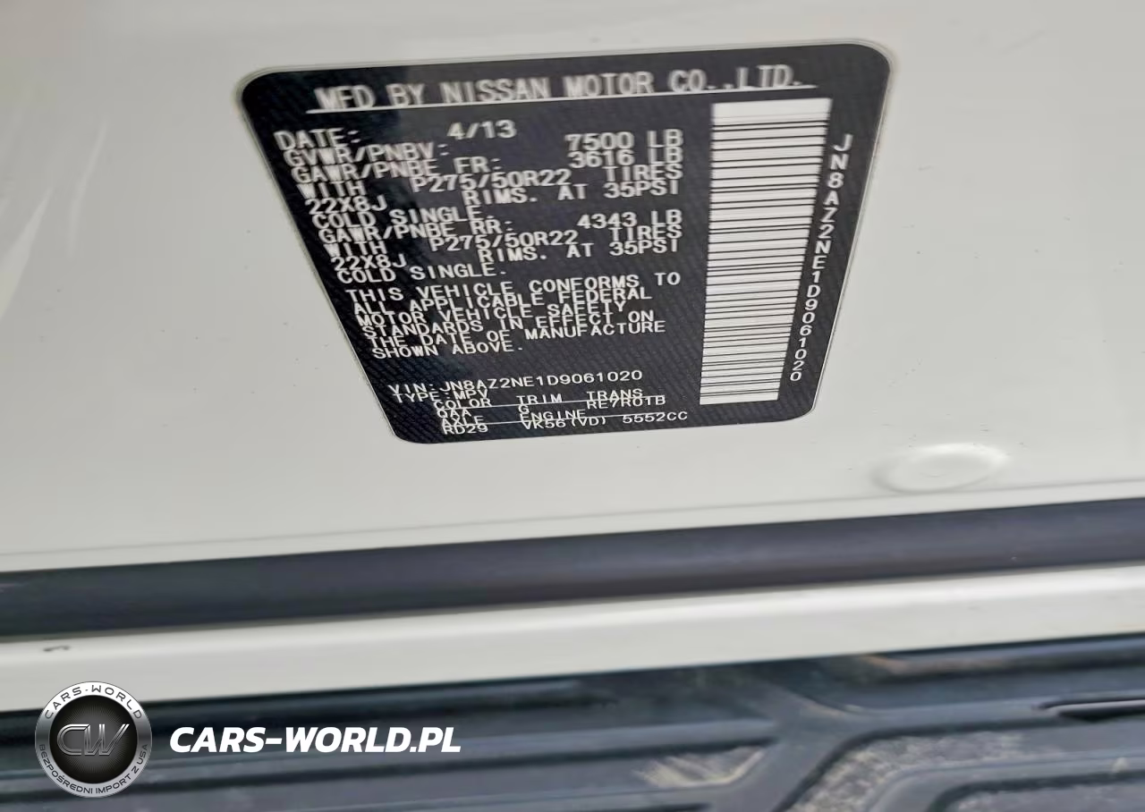 2013 Infiniti Qx56 Base VIN:JN8AZ2NE1D9061020 - 13