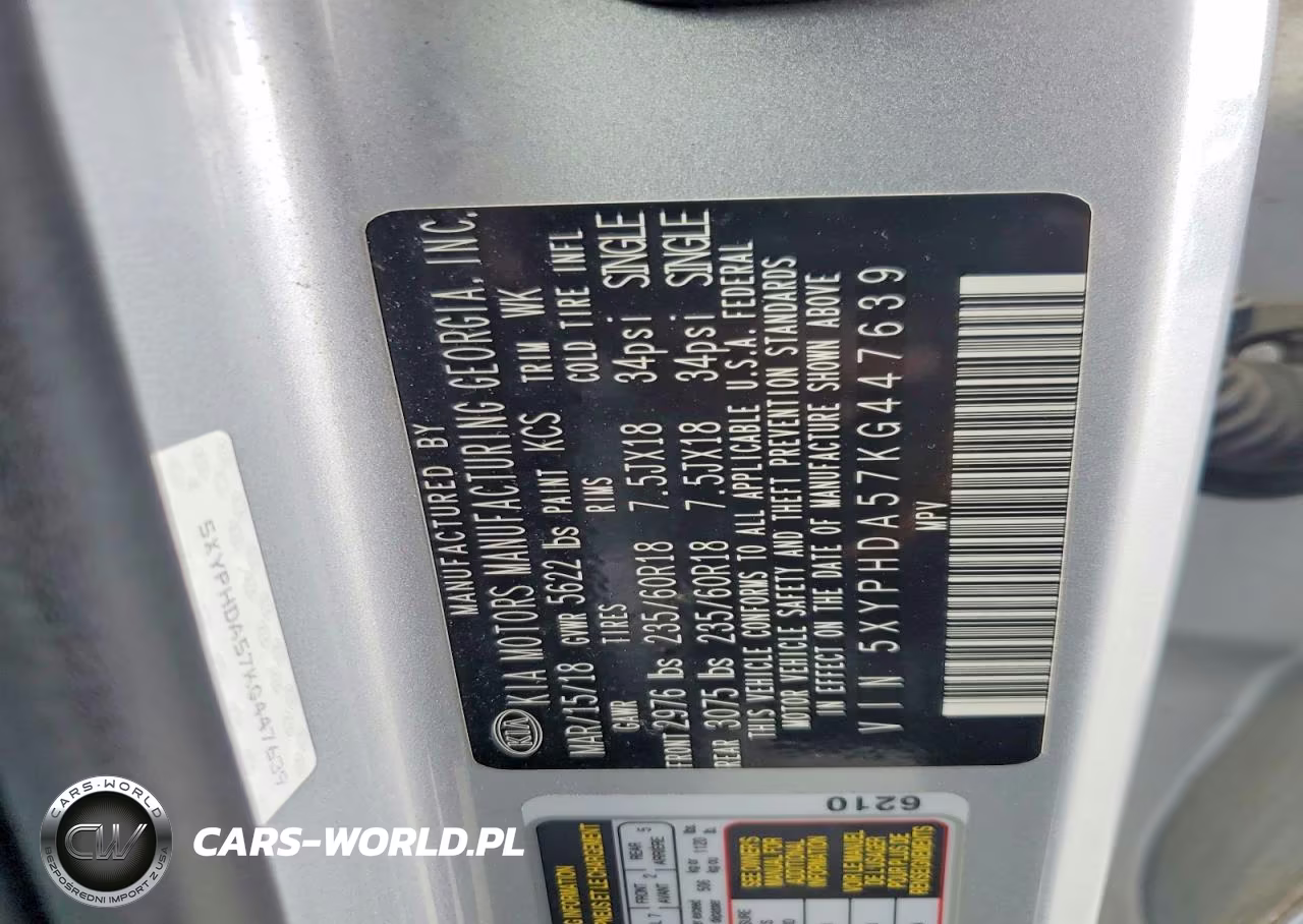 2019 Kia Sorento Ex V6 VIN:5XYPHDA57KG447639 - 12