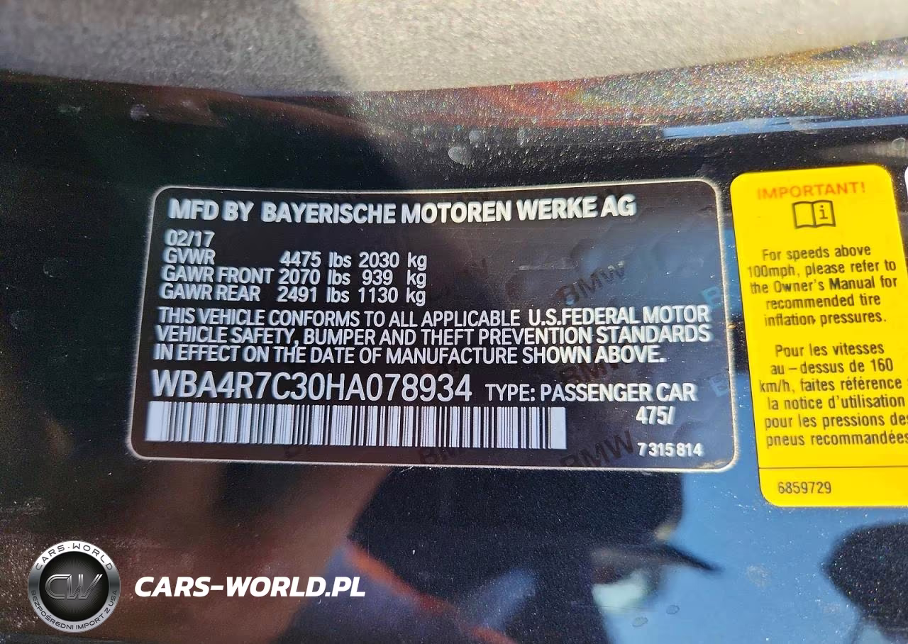 2017 BMW 430I VIN:WBA4R7C30HA078934 - 12