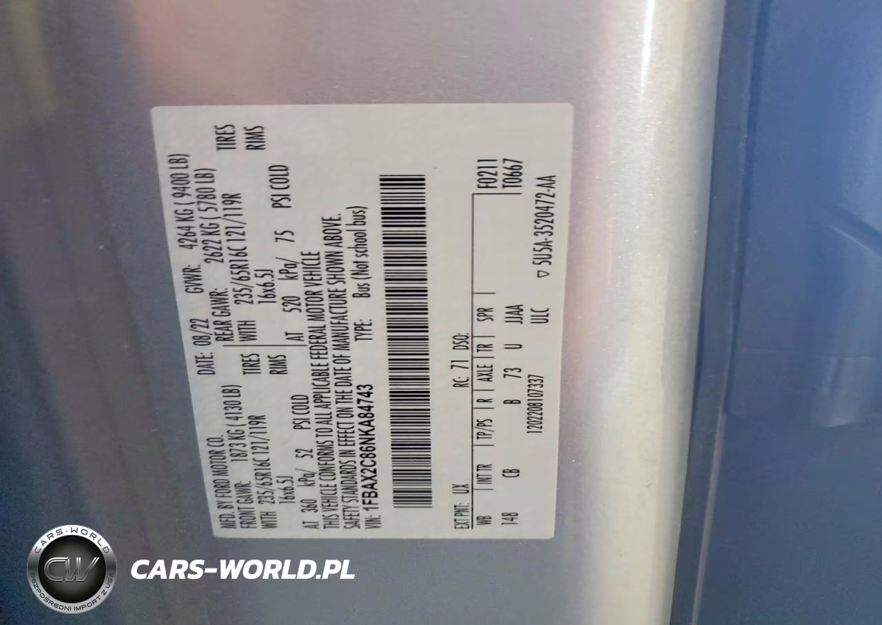 2022 Ford Transit T-350 VIN:1FBAX2C86NKA84743 - 13