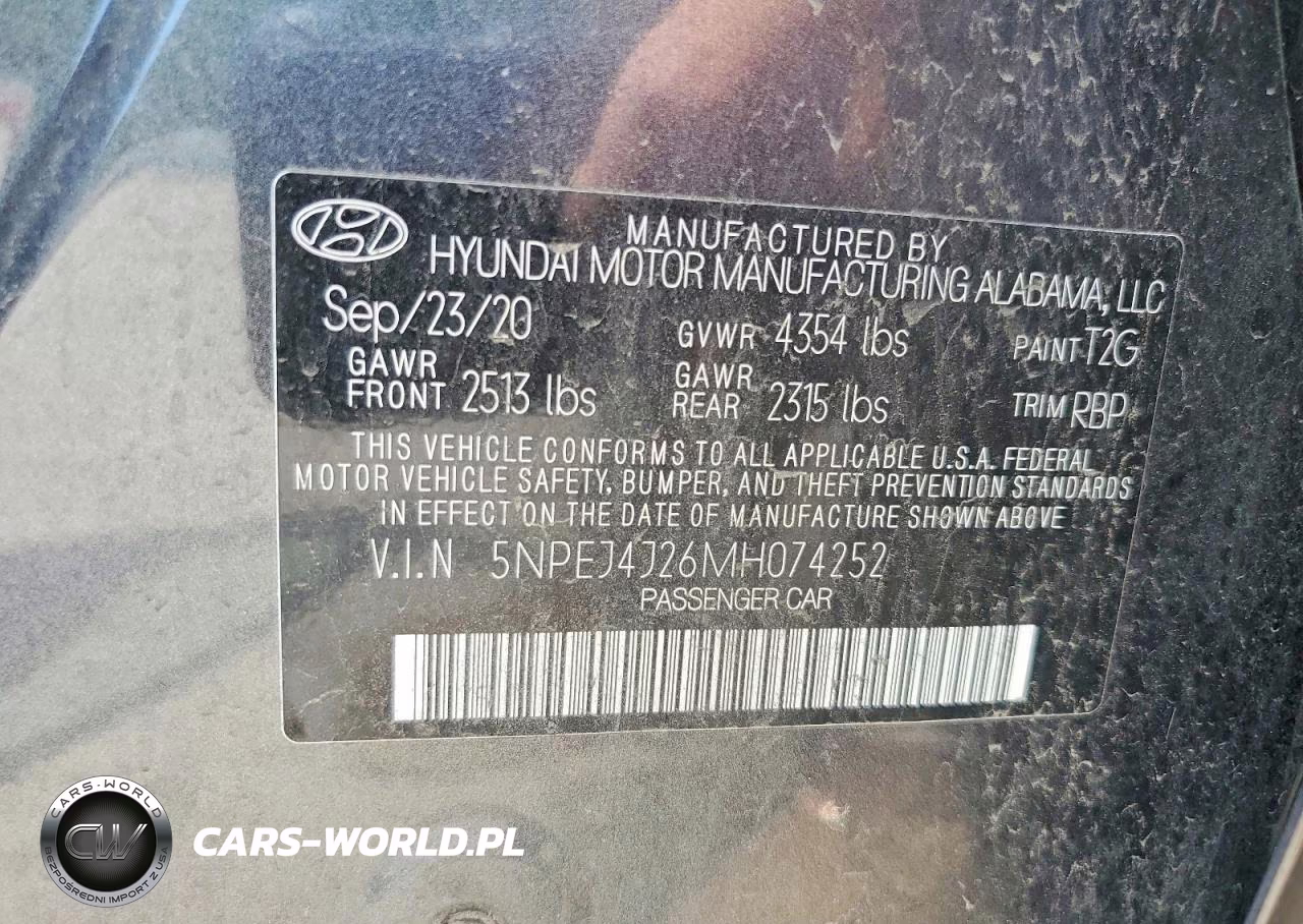 2021 Hyundai Sonata Sel Plus VIN:5NPEJ4J26MH074252 - 12
