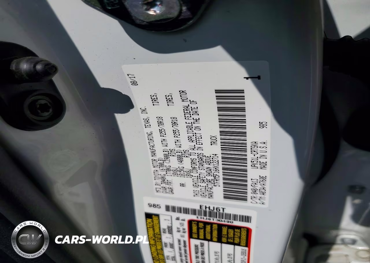 2017 Toyota Tundra Sr VIN:5TFRM5F16HX122714 - 12