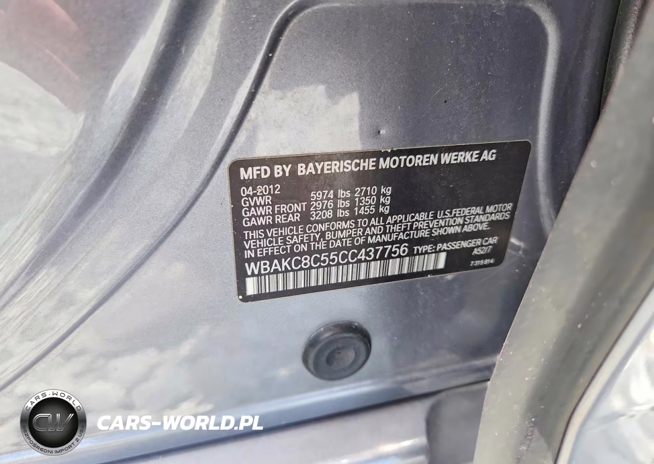 2012 BMW 750 Lxi VIN:WBAKC8C55CC437756 - 12