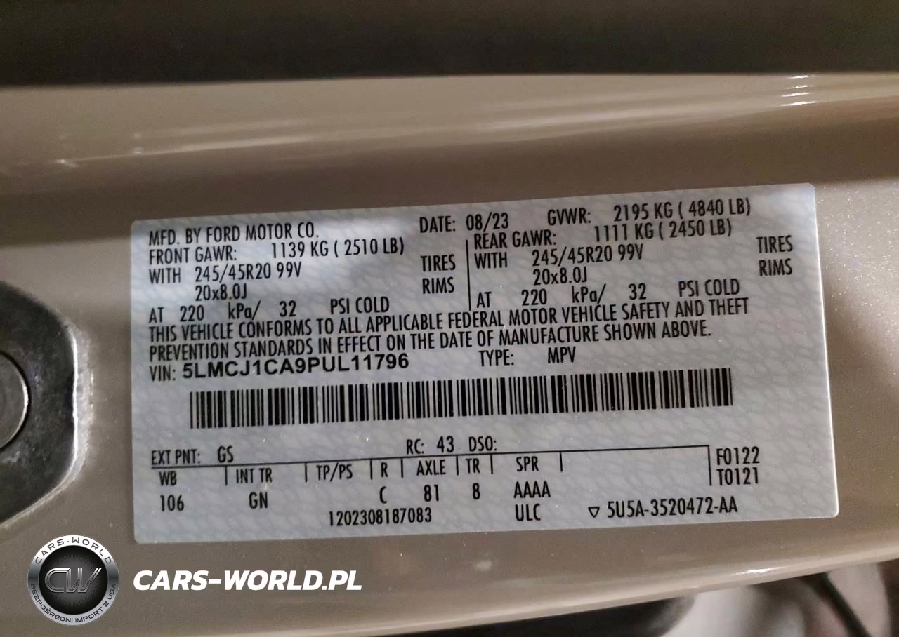 2023 Lincoln Corsair VIN:5LMCJ1CA9PUL11796 - 13