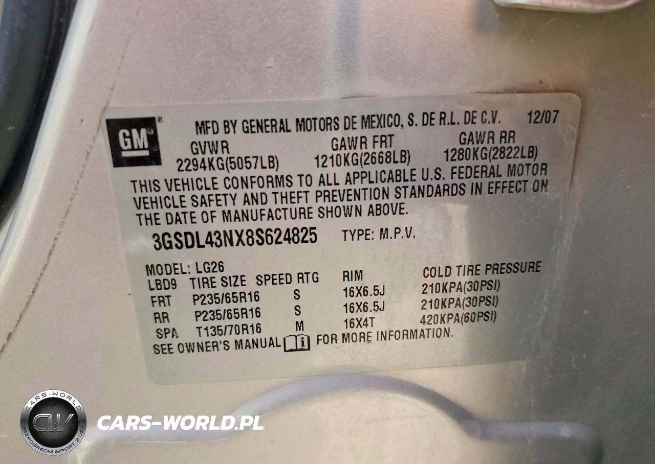 2008 Saturn Vue Xe VIN:3GSDL43NX8S624825 - 13