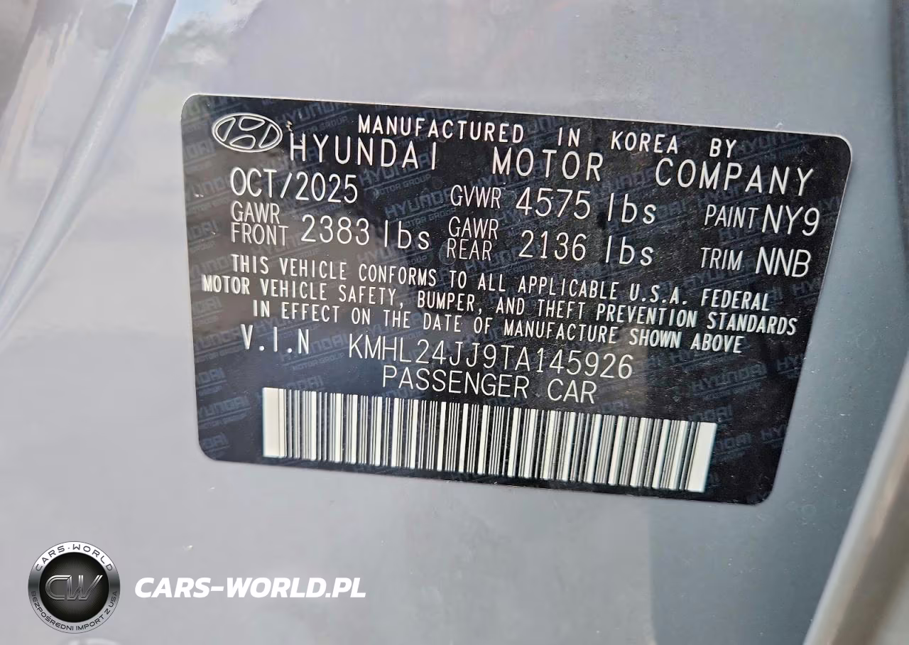 2026 Hyundai Sonata Hybrid Blue VIN:KMHL24JJ9TA145926 - 12