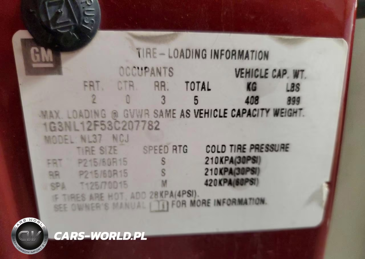 2003 Oldsmobile Alero Gl VIN:1G3NL12F53C207782 - 12