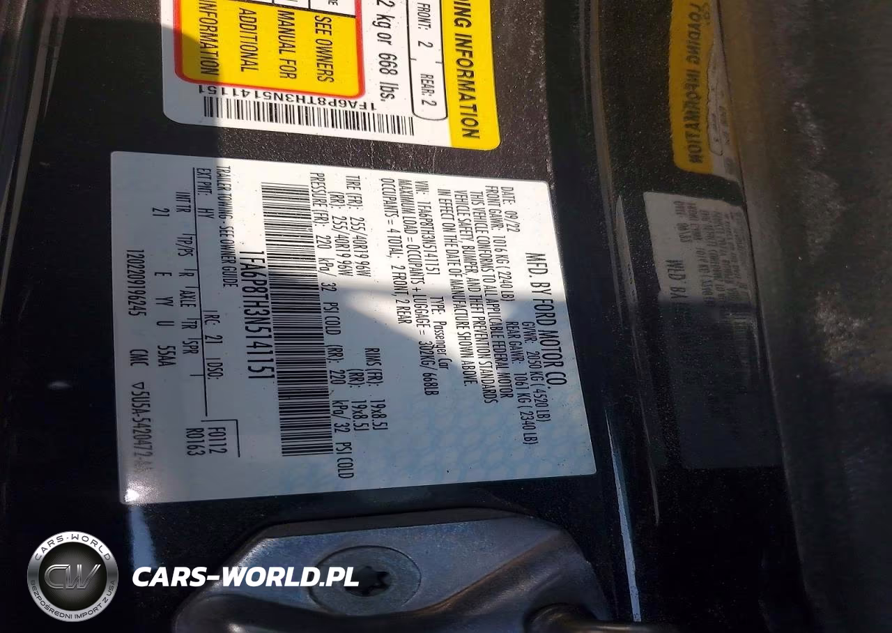 2022 Ford Mustang VIN:1FA6P8TH3N5141151 - 13