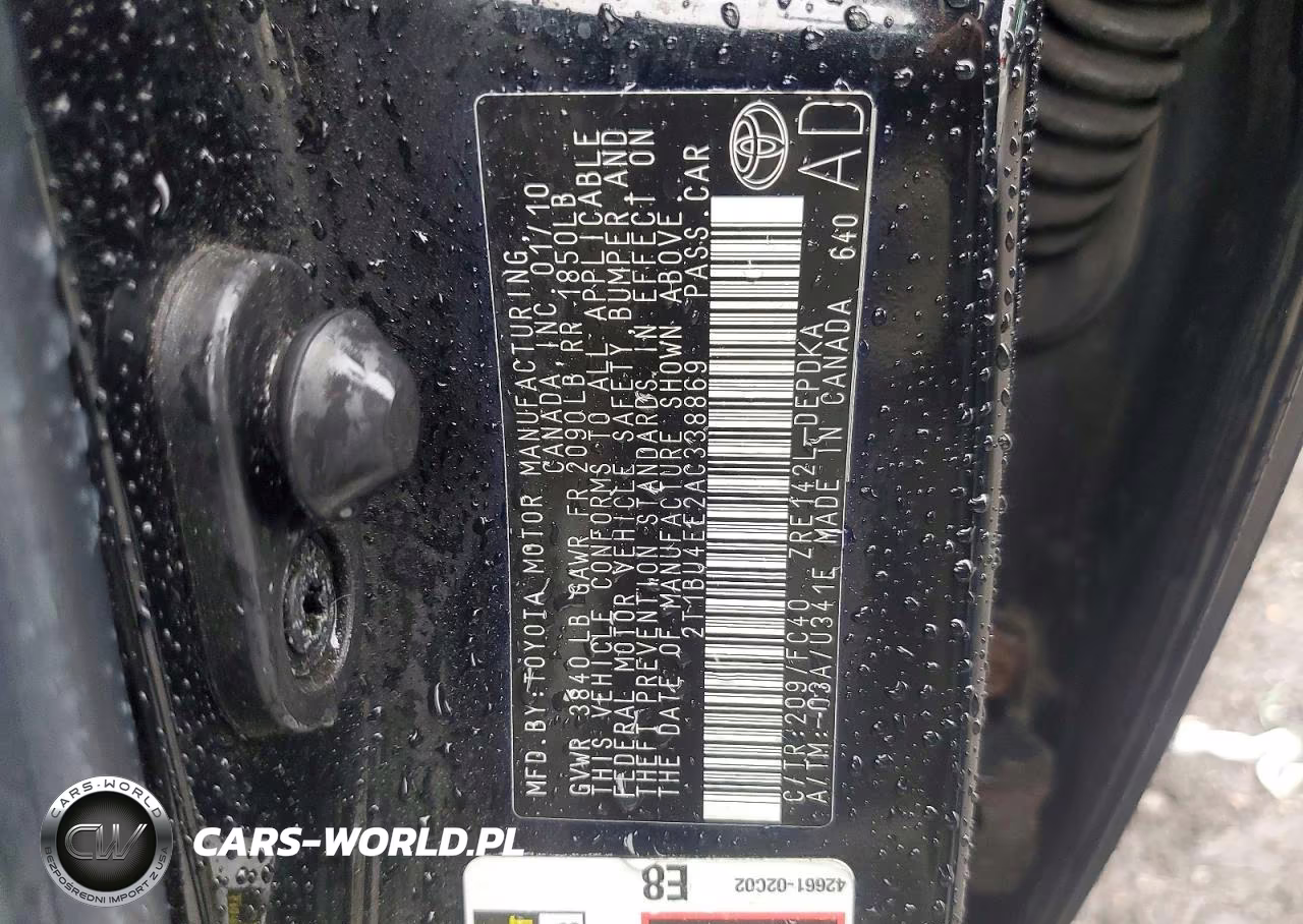 2010 Toyota Corolla Le VIN:2T1BU4EE2AC338869 - 12