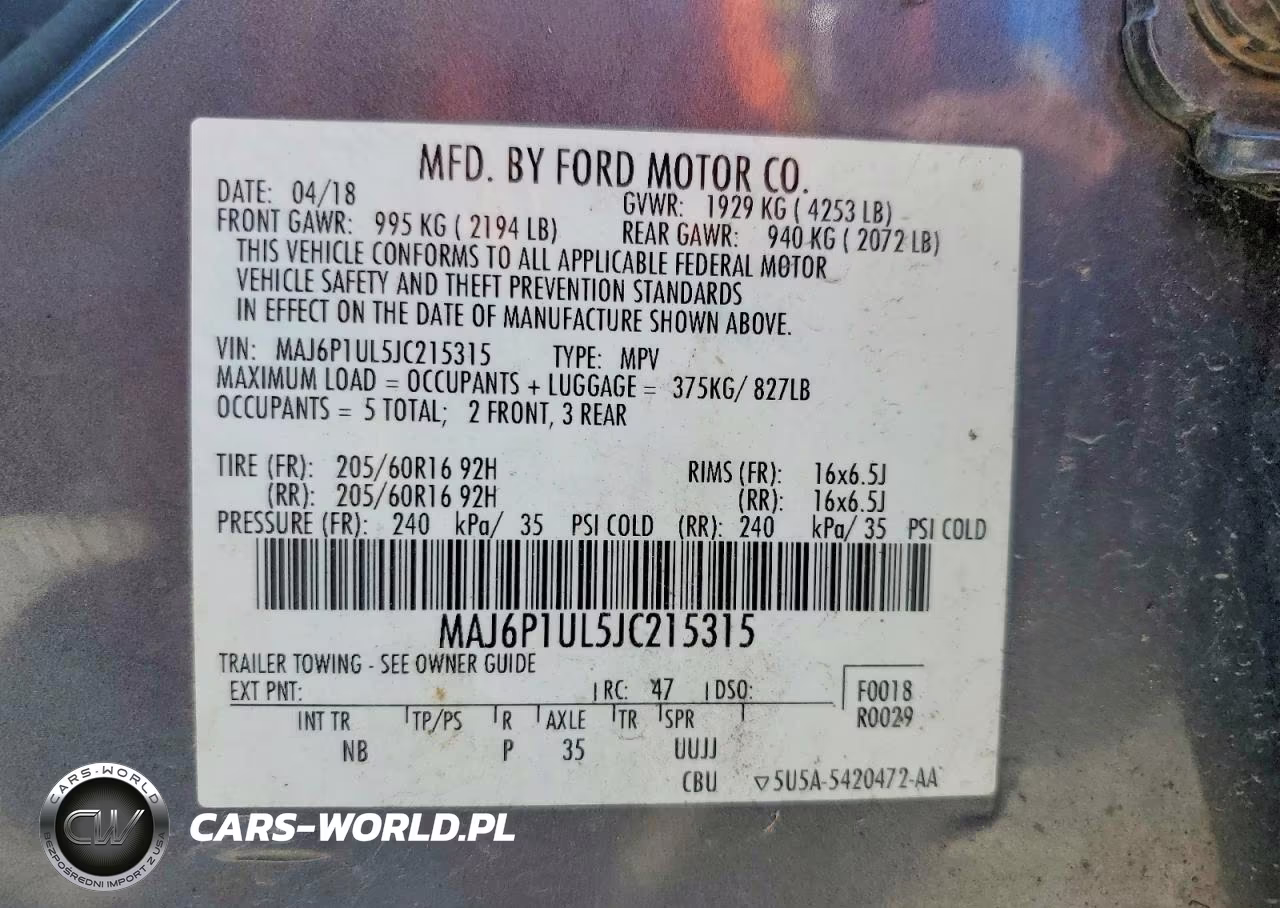 2018 Ford Ecosport Se VIN:MAJ6P1UL5JC215315 - 13