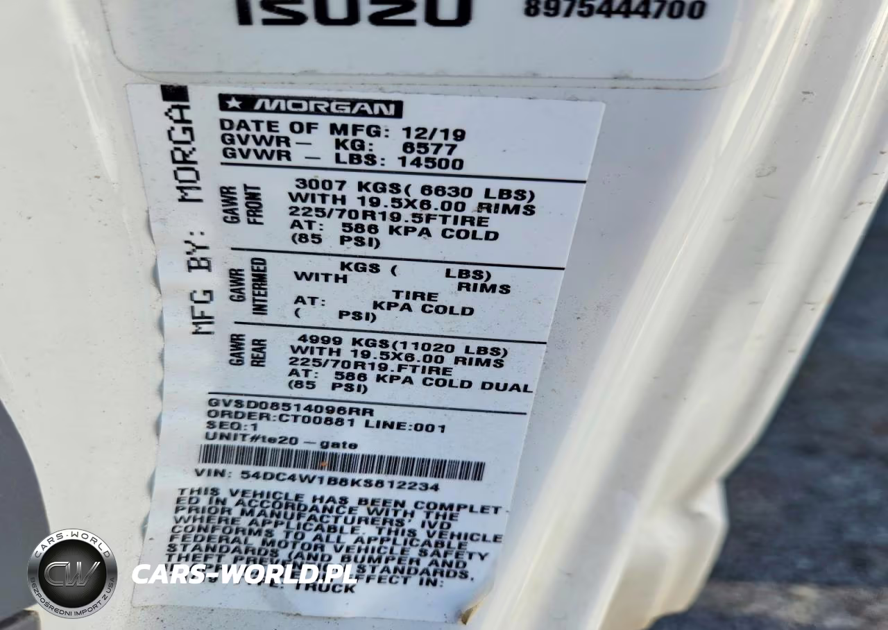 2019 Isuzu Npr Hd Box Truck VIN:54DC4W1B8KS812234 - 13