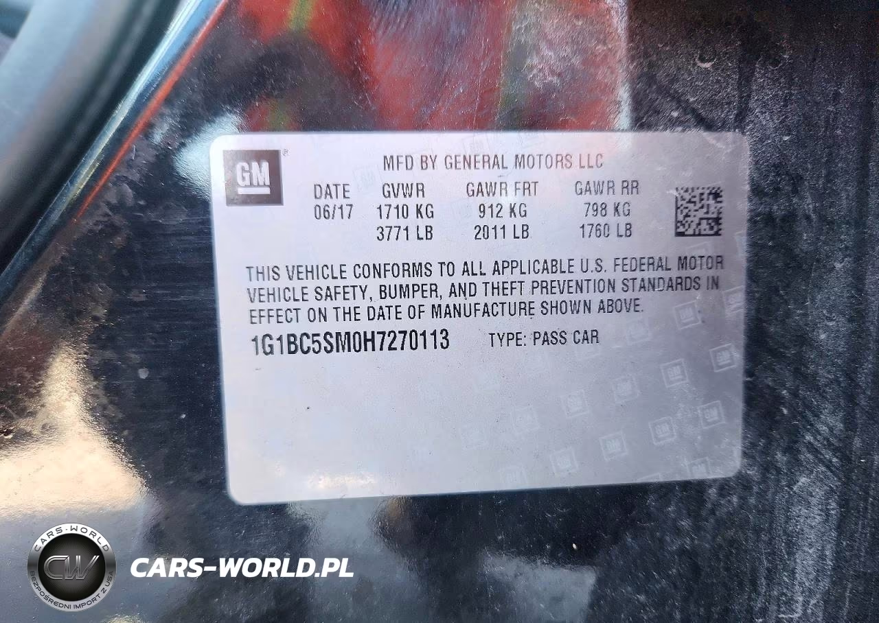 2017 Chevrolet Cruze Ls VIN:1G1BC5SM0H7270113 - 12