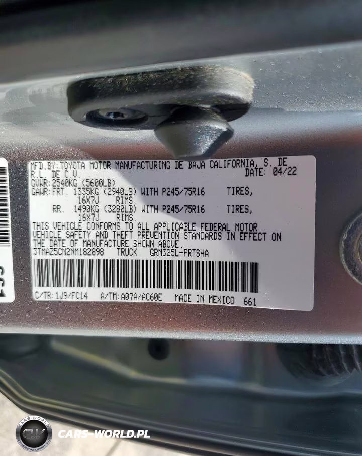 2022 Toyota Tacoma Sr5 V6 VIN:3TMAZ5CN2NM182898 - 12