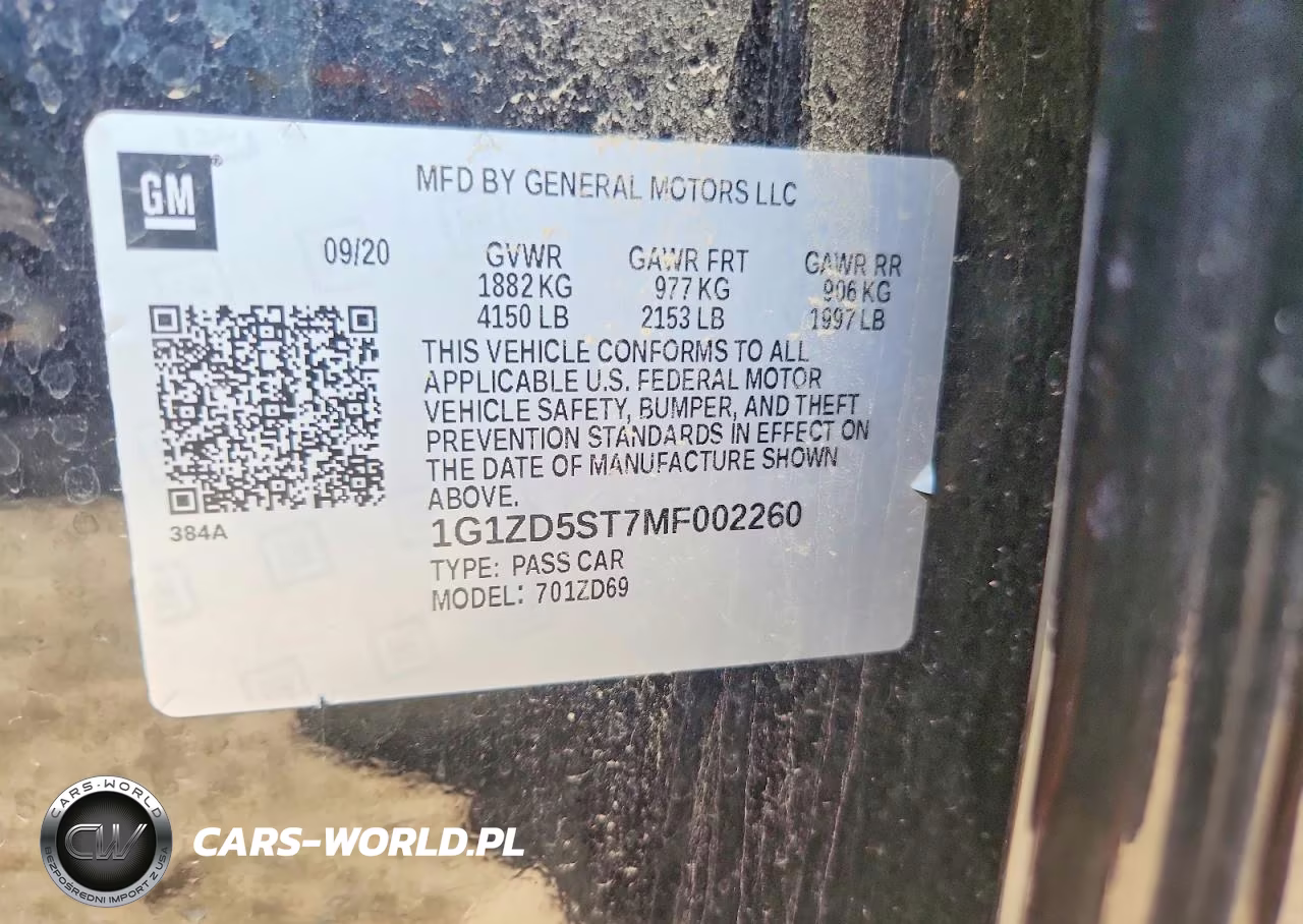 2021 Chevrolet Malibu Lt VIN:1G1ZD5ST7MF002260 - 12