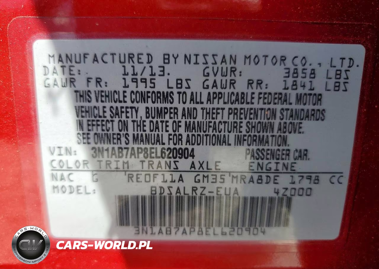 2014 Nissan Sentra Sr VIN:3N1AB7AP8EL620904 - 12
