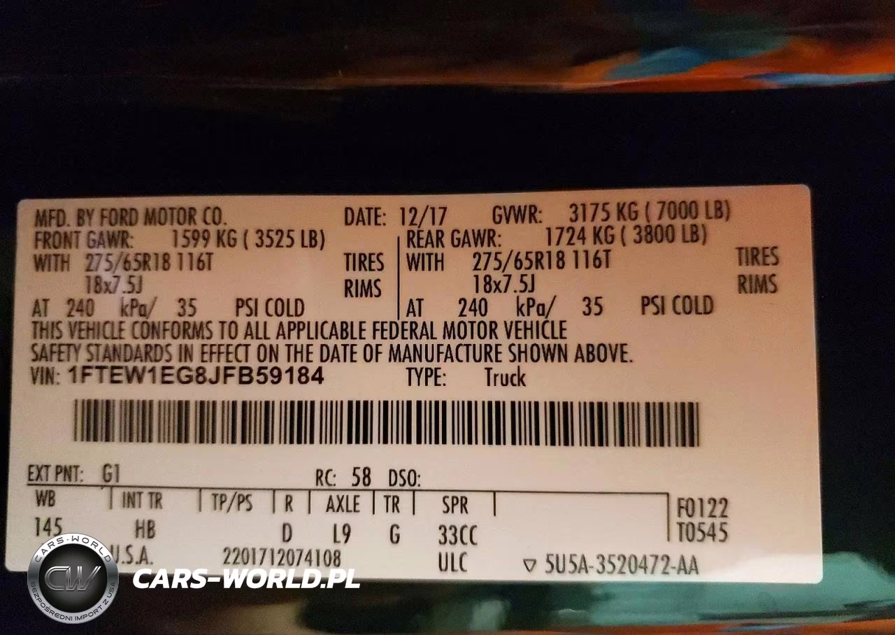 2018 Ford F150 Supercrew VIN:1FTEW1EG8JFB59184 - 12