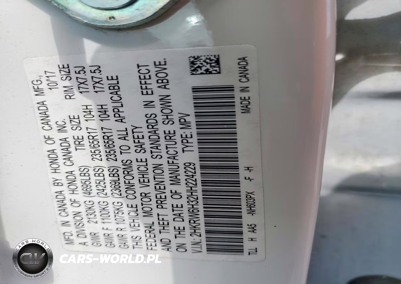 2017 Honda Cr-V Lx VIN:2HKRW6H32HH224229 - 14