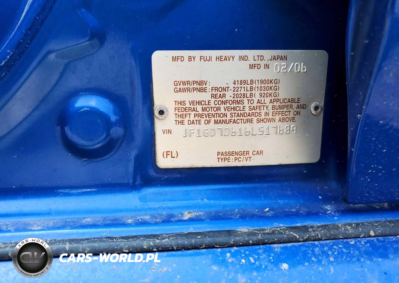 2006 Subaru Impreza Wrx Sti VIN:JF1GD70616L517689 - 13
