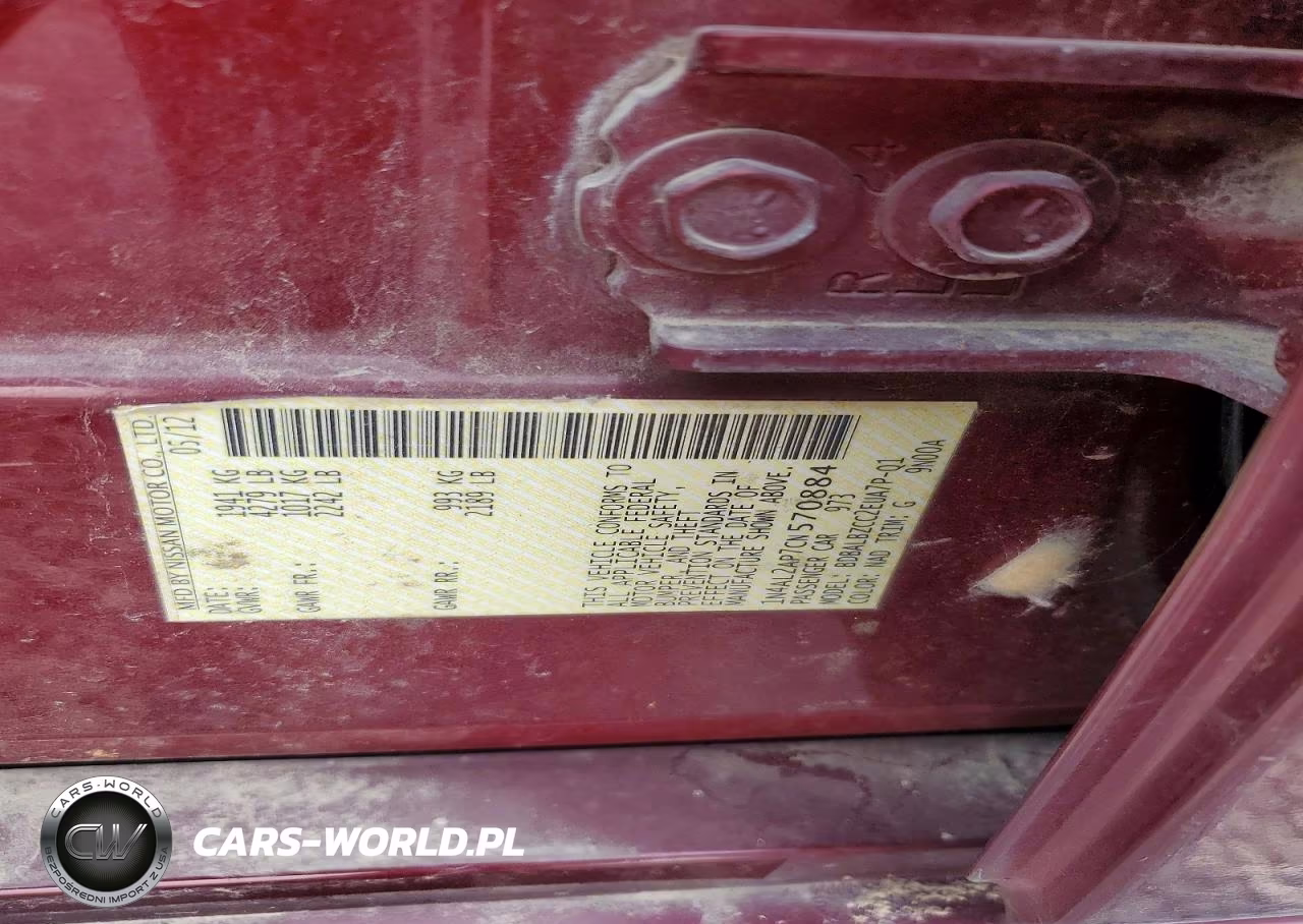 2012 Nissan Altima 2.5 VIN:1N4AL2AP7CN570884 - 12
