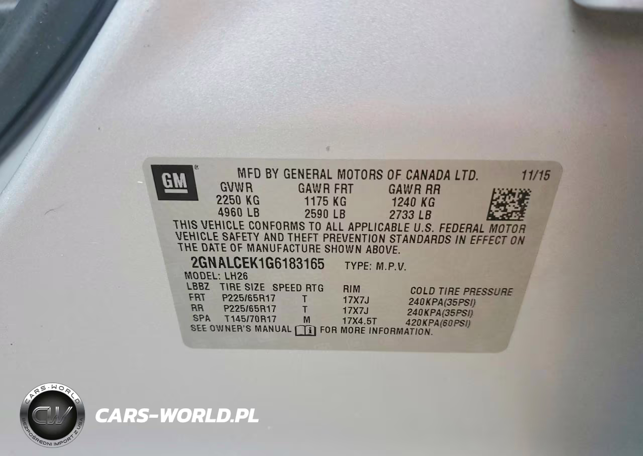 2016 Chevrolet Equinox Lt VIN:2GNALCEK1G6183165 - 14