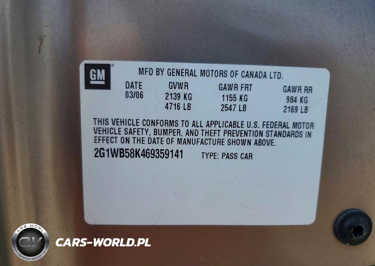 2006 Chevrolet Impala Ls VIN:2G1WB58K469359141 - 12