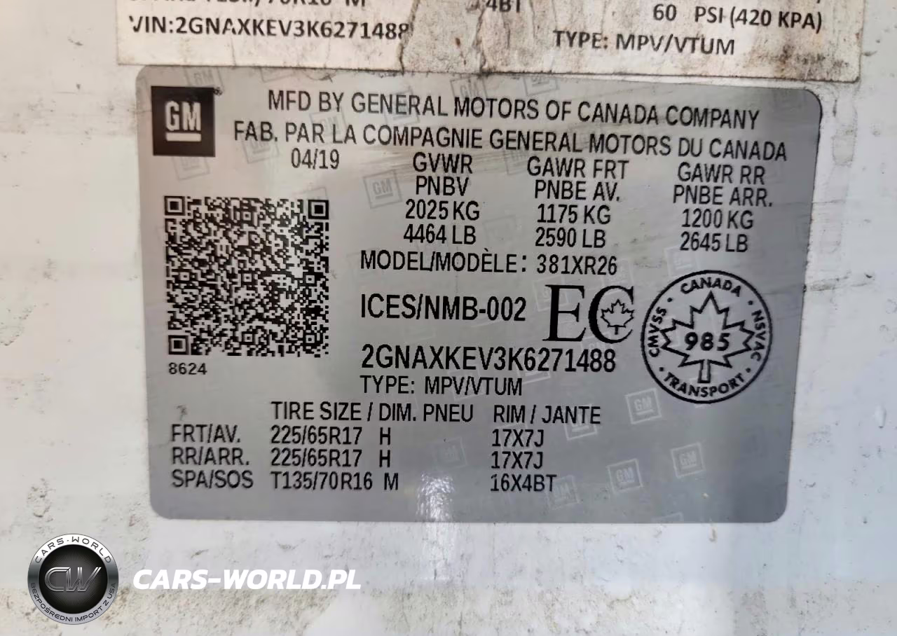 2019 Chevrolet Equinox Lt VIN:2GNAXKEV3K6271488 - 12