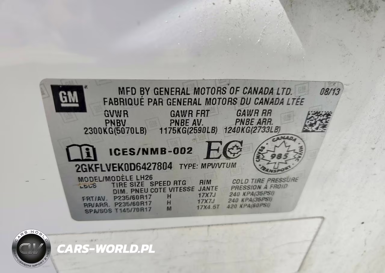 2013 GMC Terrain Slt VIN:2GKFLVEK0D6427804 - 12