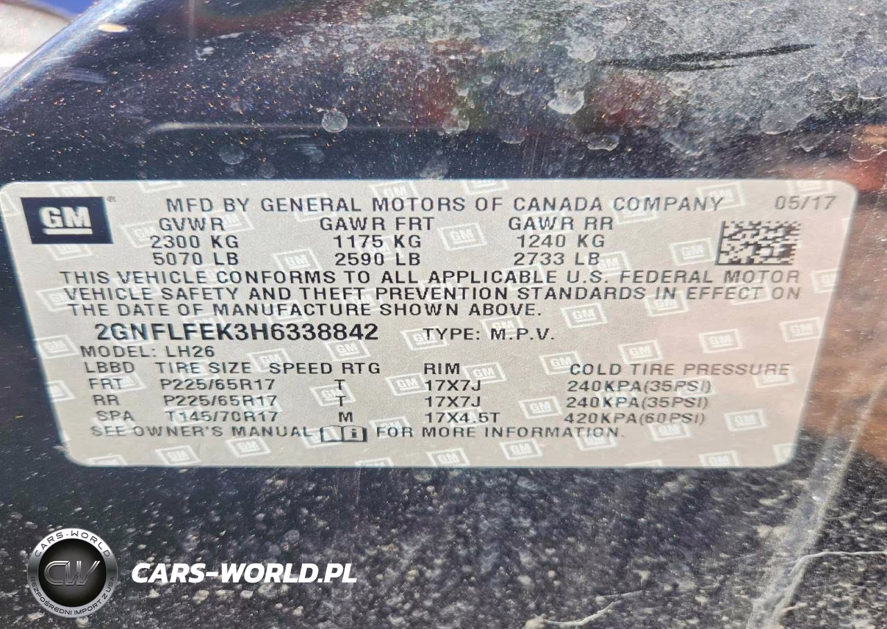 2017 Chevrolet Equinox Lt VIN:2GNFLFEK3H6338842 - 13