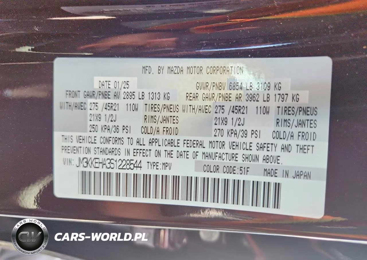 2025 Mazda Cx-90 Premium Plus VIN:JM3KKEHA3S1228544 - 13