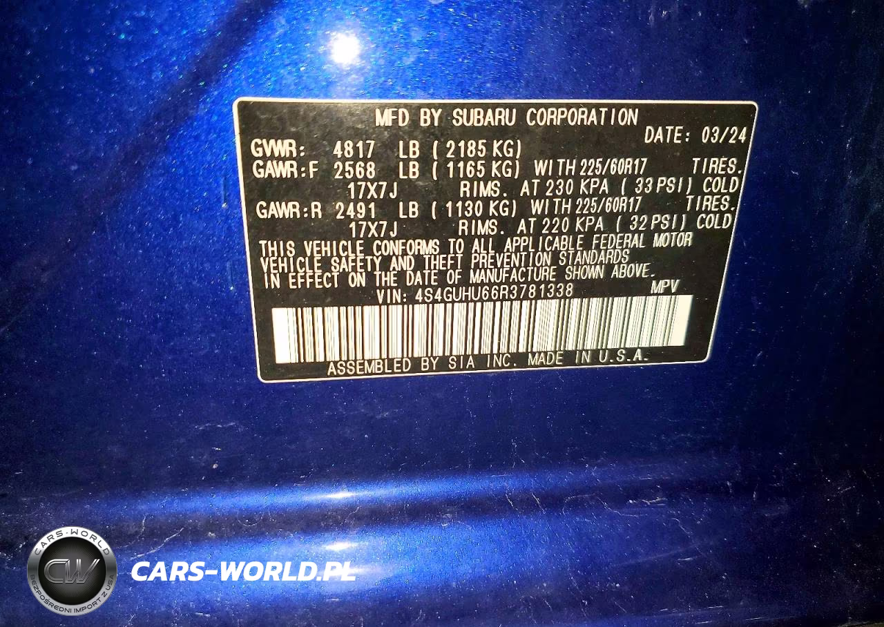 2024 Subaru Crosstrek Wilderness VIN:4S4GUHU66R3781338 - 13