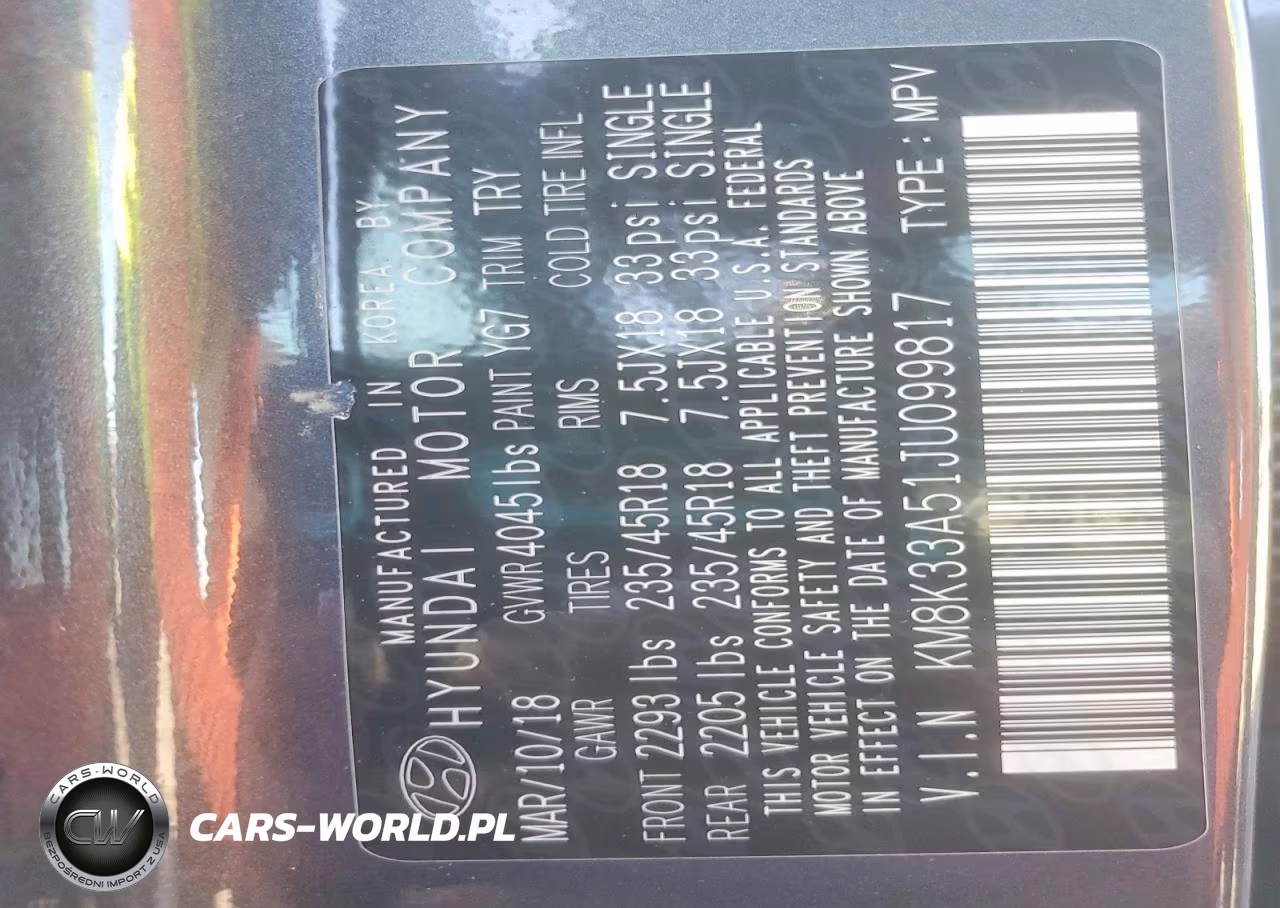 2018 Hyundai Kona Limited VIN:KM8K33A51JU099817 - 13