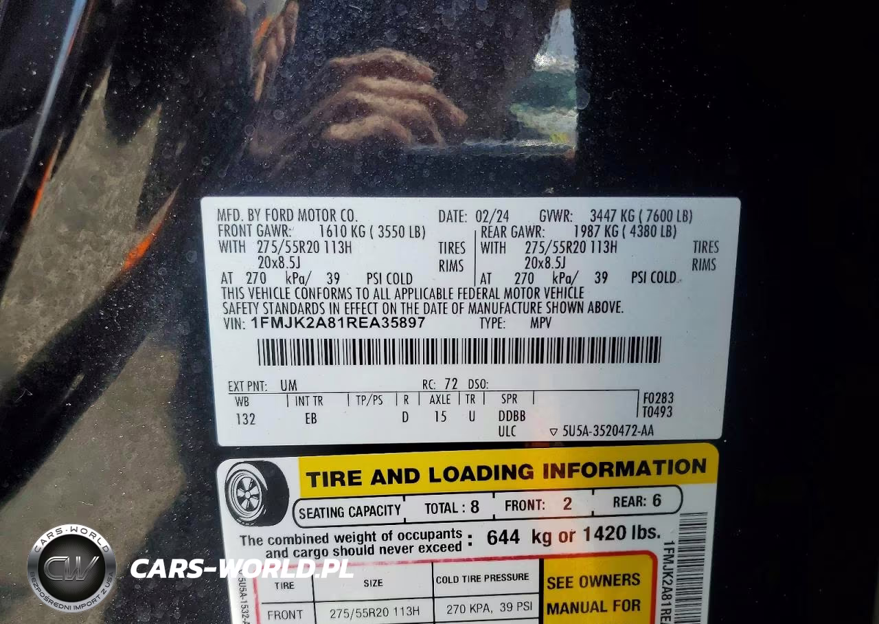 2024 Ford Expedition Max Limited VIN:1FMJK2A81REA35897 - 14