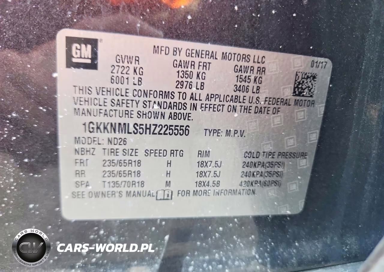 2017 GMC Acadia Slt-1 VIN:1GKKNMLS5HZ225556 - 13