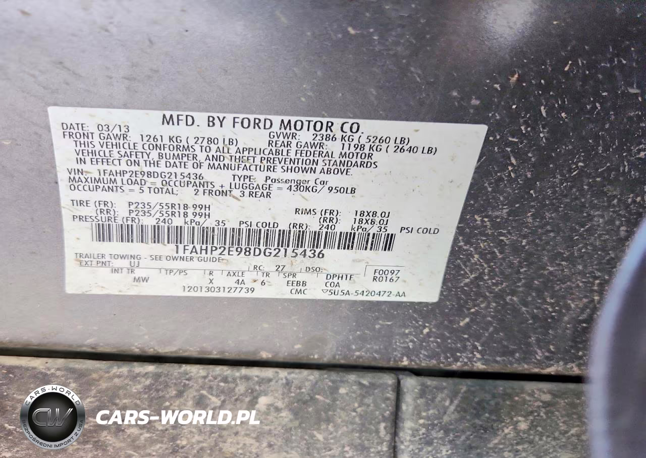 2013 Ford Taurus Sel VIN:1FAHP2E98DG215436 - 12