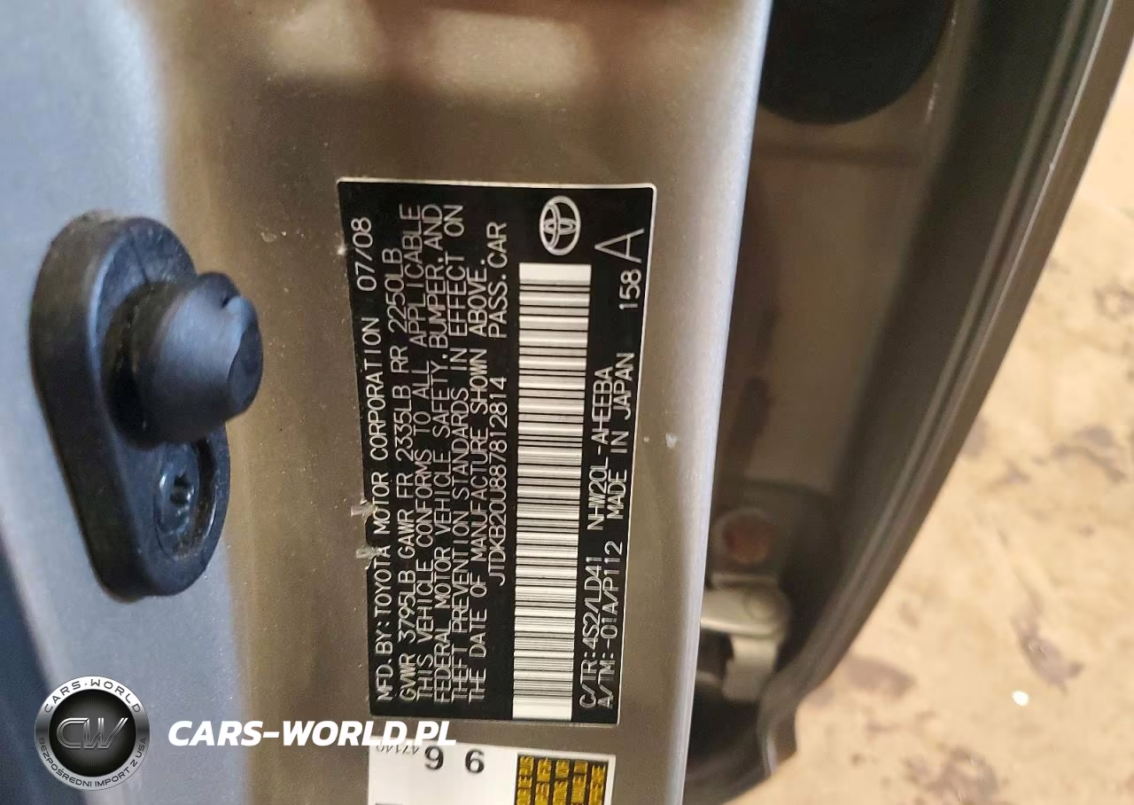 2008 Toyota Prius Touring VIN:JTDKB20U887812814 - 12