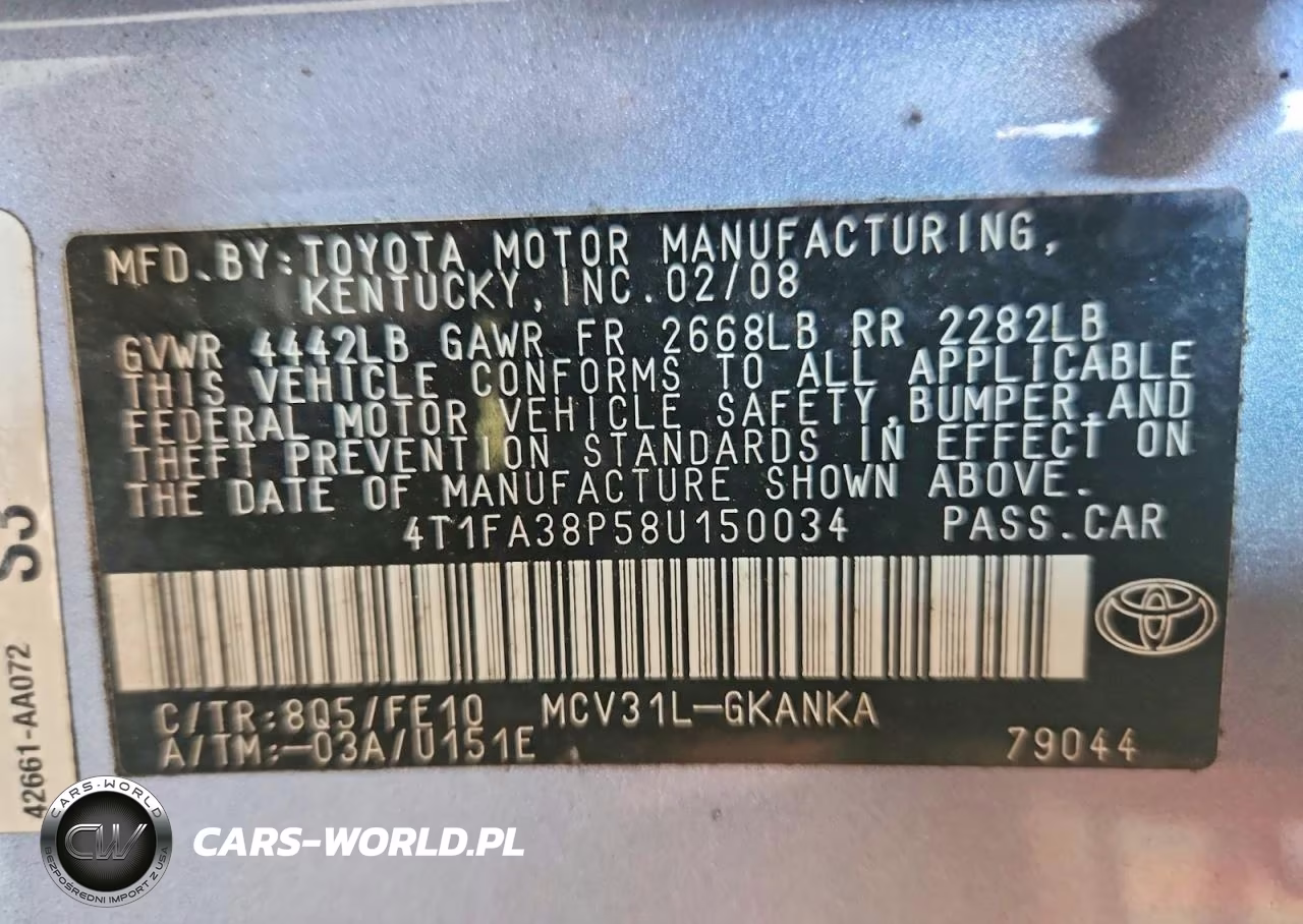 2008 Toyota Camry Solara Se V6 VIN:4T1FA38P58U150034 - 12