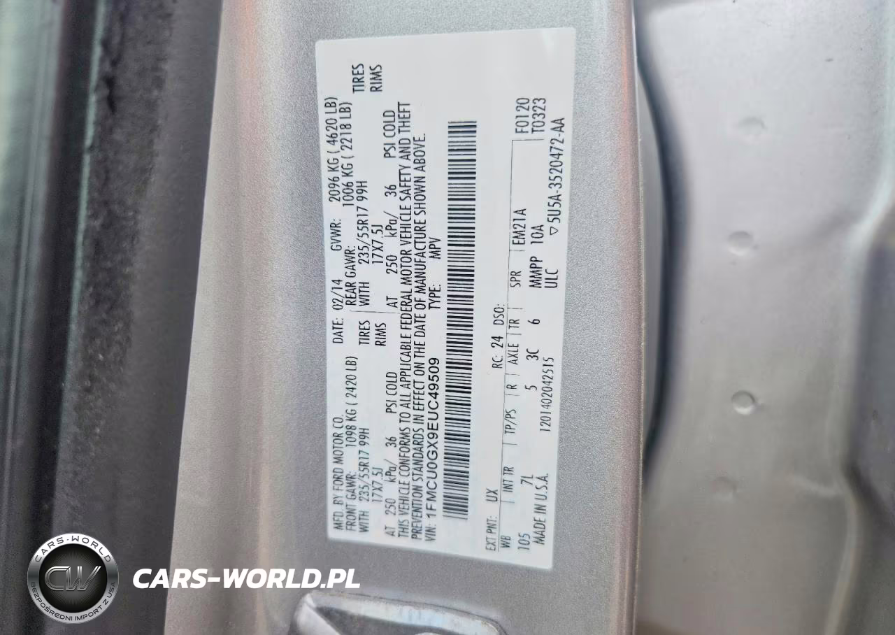 2014 Ford Escape Se VIN:1FMCU0GX9EUC49509 - 13